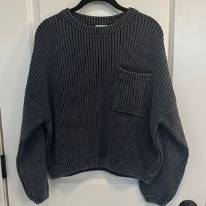 Demylee cotton shaker knit sweater - blue - Sz L